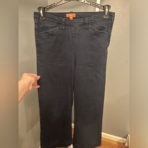 Navy blue cargo pants with side zipper, women’s S